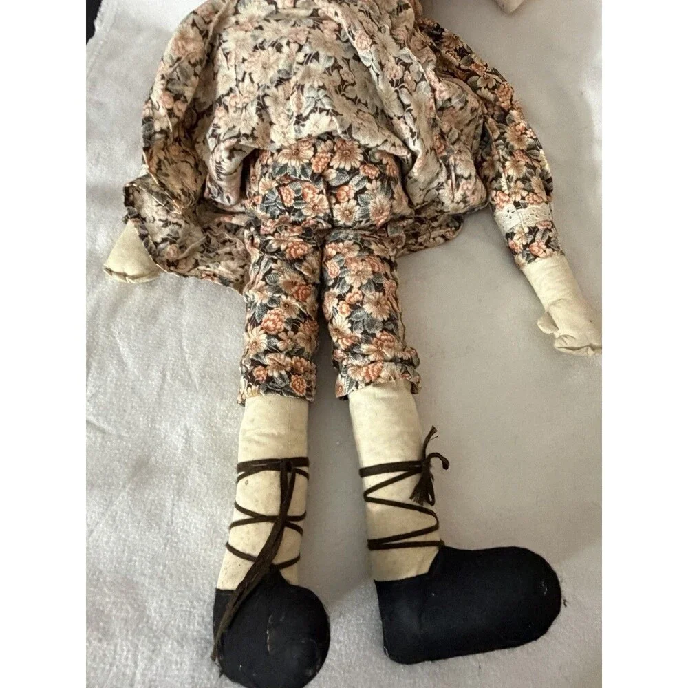 Marie Do OOAK Handmade Primitive Rag Doll 30” Signed Folk Art Country Doll